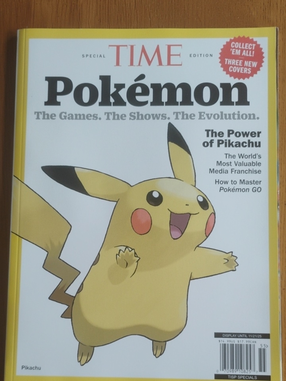 Time Pokemon Special Edition 2025 - Pikachu Cover Store Shelf Pull Never Read